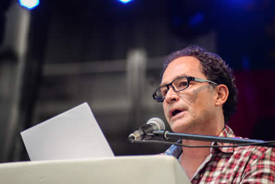 Lectura de Javier Naranjo (Colombia). © #25FIPM. Photo: Sara Marin